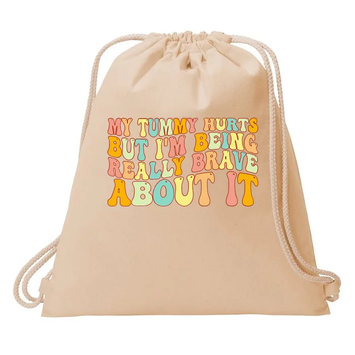 Brave and Groovy Conquering Tummy Troubles Drawstring Bag