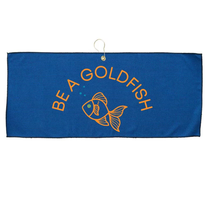 Be A Goldfish Funny Large Microfiber Waffle Golf Towel