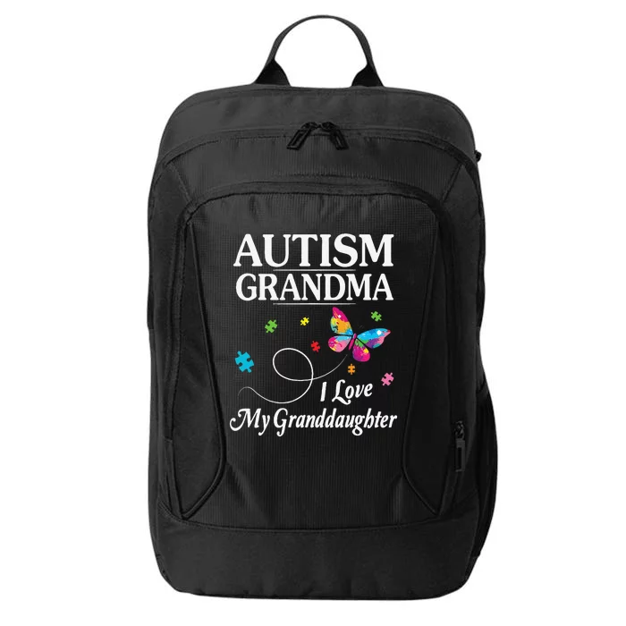 Butterfly Autism Grandma I Love My Granddaughter Autistic City Backpack