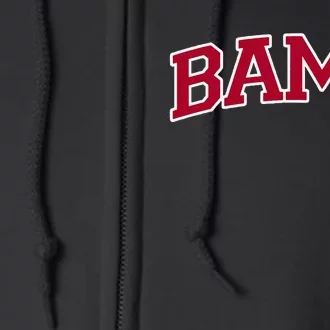 Bama Alabama Gifts Al State Graphic Full Zip Hoodie