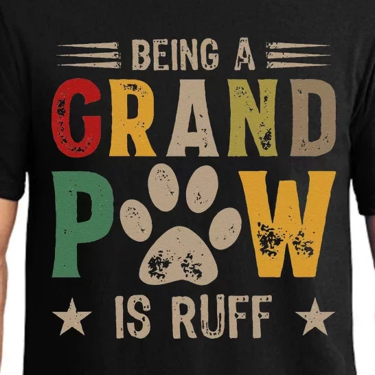 Being A Grand Paw Is Ruff Grandpaw Grandpa Dog Father's Day Pajama Set