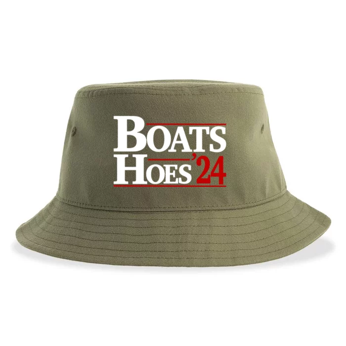 Boats And Hoes 2024 Election Funny Sustainable Bucket Hat