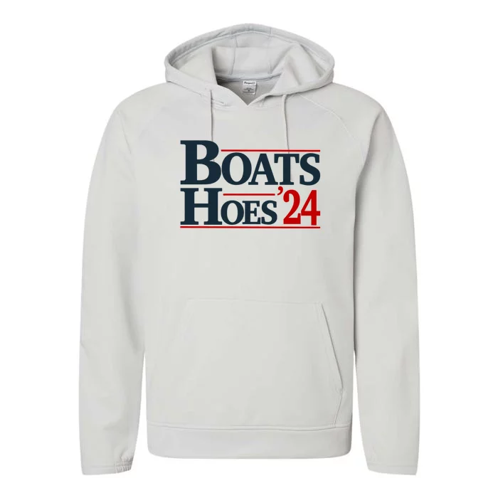 Boats And Hoes 2024 Election Funny Performance Fleece Hoodie