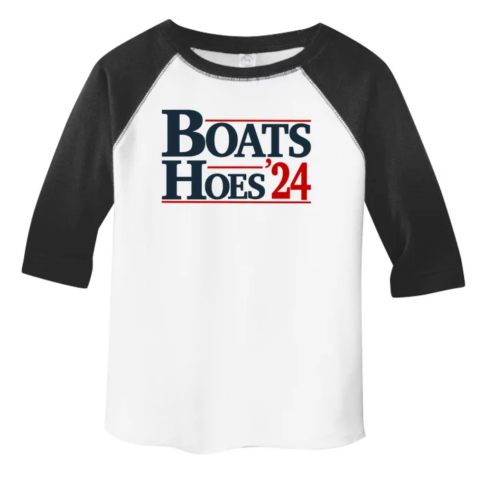 Boats And Hoes 2024 Election Funny Toddler Fine Jersey T-Shirt