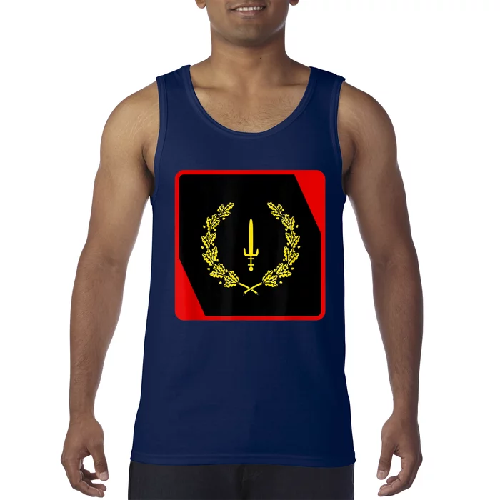 Solid Navy Heather Tri-Blend Varsity Tank Top - Made In USA