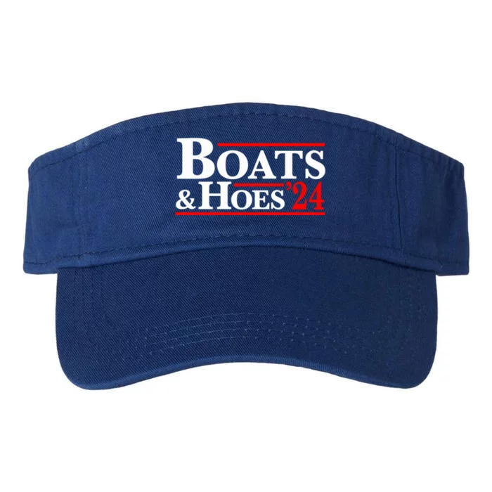 Boats And Hoes 2024 Election Funny Valucap Bio-Washed Visor