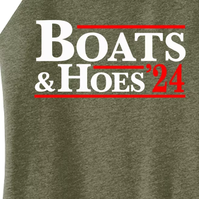 Boats And Hoes 2024 Election Funny Women’s Perfect Tri Rocker Tank