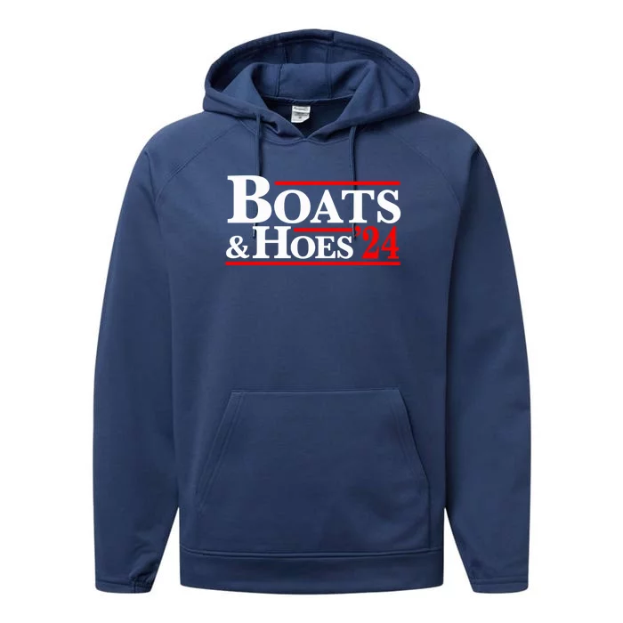 Boats And Hoes 2024 Election Funny Performance Fleece Hoodie