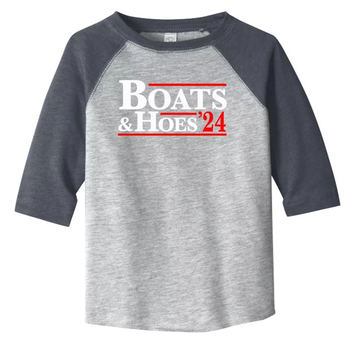 Boats And Hoes 2024 Election Funny Toddler Fine Jersey T-Shirt