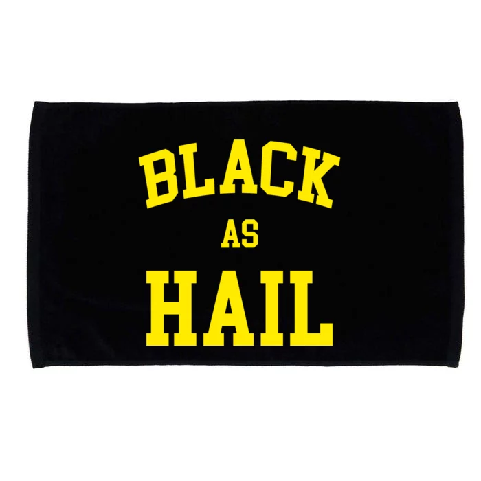 Black As Hail Yellow College Logo Microfiber Hand Towel