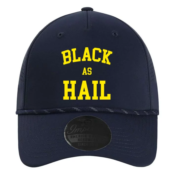 Black As Hail Yellow College Logo Performance The Dyno Cap