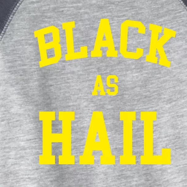 Black As Hail Yellow College Logo Toddler Fine Jersey T-Shirt