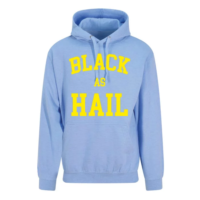 Black As Hail Yellow College Logo Unisex Surf Hoodie