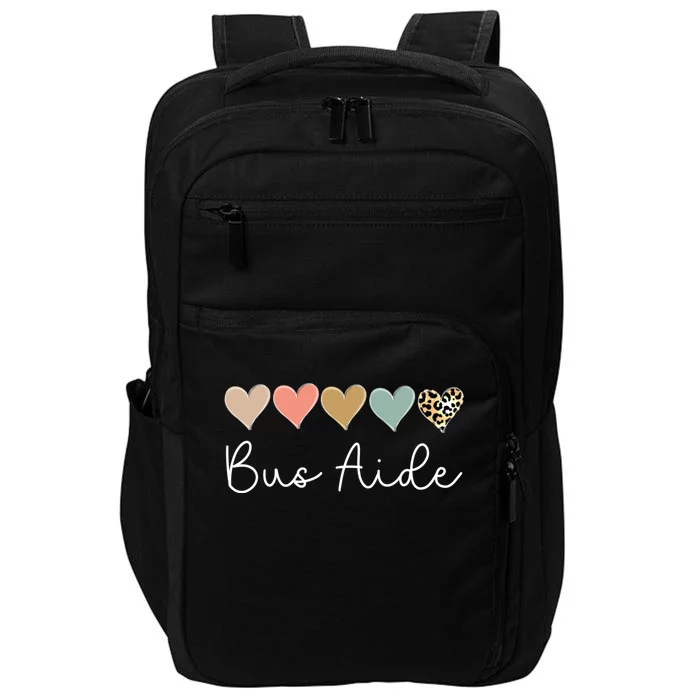 Bus Aide Heart School Bus Squad Valentine's Day School Squad Great Gift Impact Tech Backpack