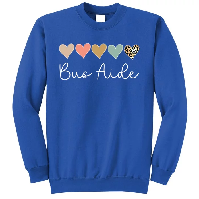 Bus Aide Heart School Bus Squad Valentine's Day School Squad Great Gift Tall Sweatshirt