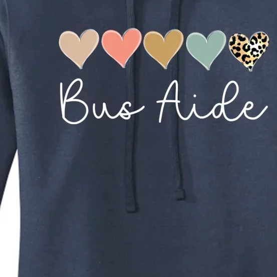 Bus Aide Heart School Bus Squad Valentine's Day School Squad Great Gift Women's Pullover Hoodie