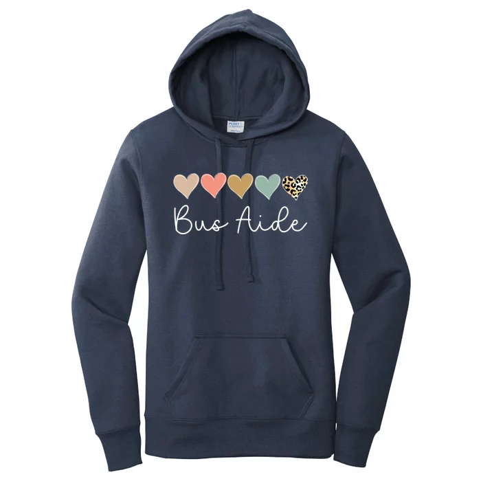 Bus Aide Heart School Bus Squad Valentine's Day School Squad Great Gift Women's Pullover Hoodie