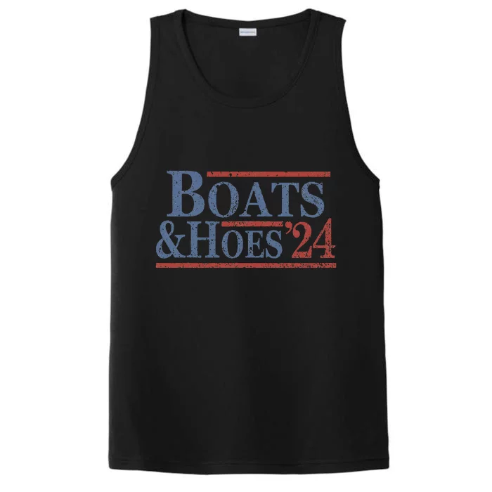 Boats And Hoes 2024 Election Funny Gifts Performance Tank