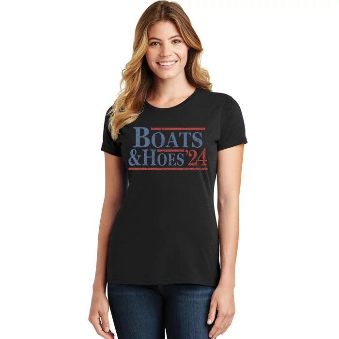 Boats And Hoes 2024 Election Funny Gifts Women's T-Shirt