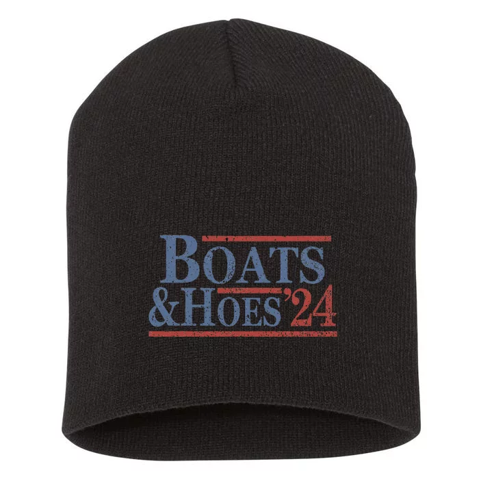 Boats And Hoes 2024 Election Funny Gifts Short Acrylic Beanie