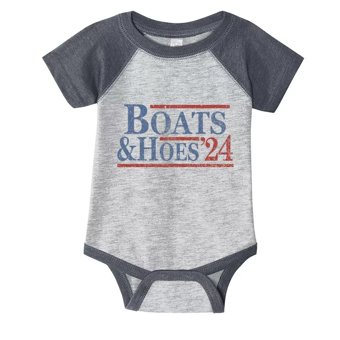 Boats And Hoes 2024 Election Funny Gifts Infant Baby Jersey Bodysuit