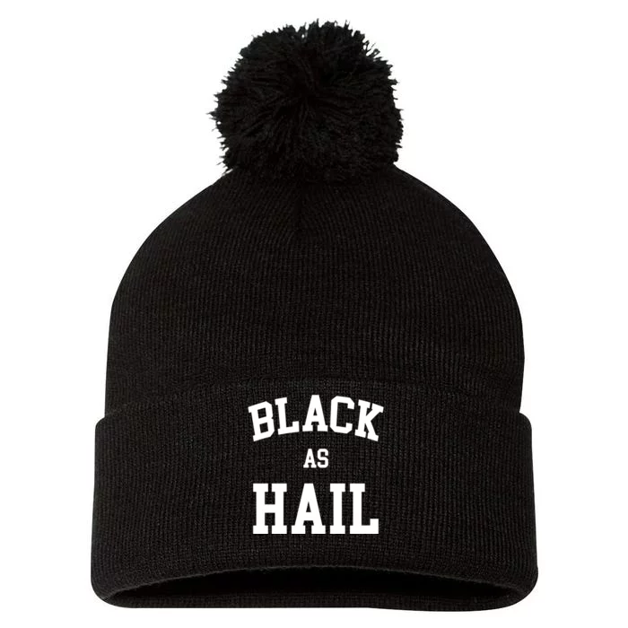 Black As Hail Pride Logo Pom Pom 12in Knit Beanie