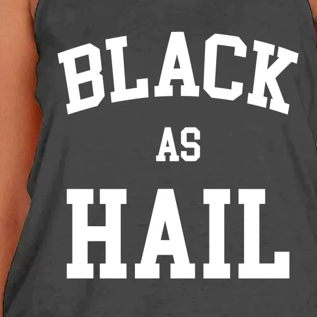 Black As Hail Pride Logo Women's Knotted Racerback Tank