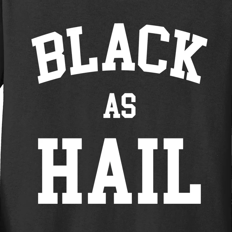 Black As Hail Pride Logo Kids Long Sleeve Shirt