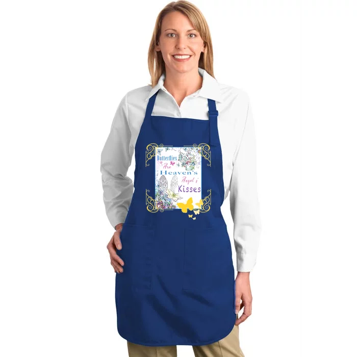 Butterflies Are HeavenS AngelS Cute Gift Full-Length Apron With Pocket