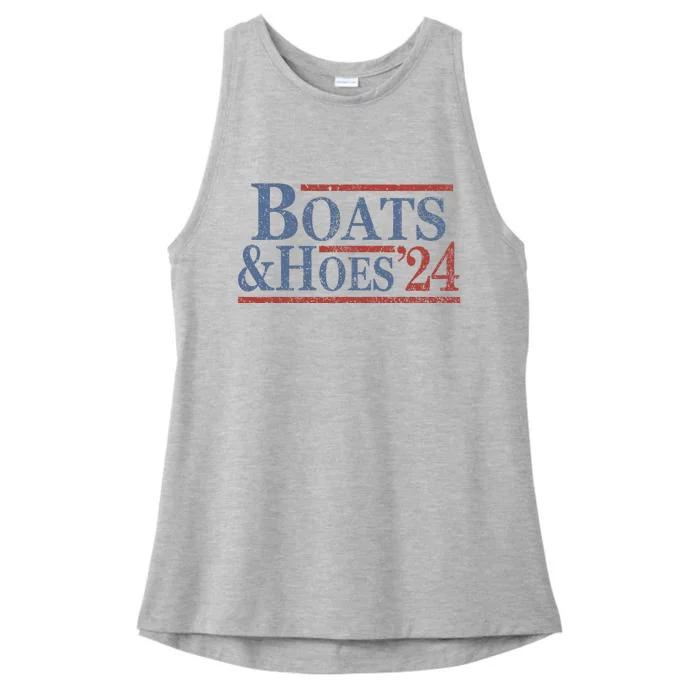 Boats And Hoes 2024 Election Ladies Tri-Blend Wicking Tank