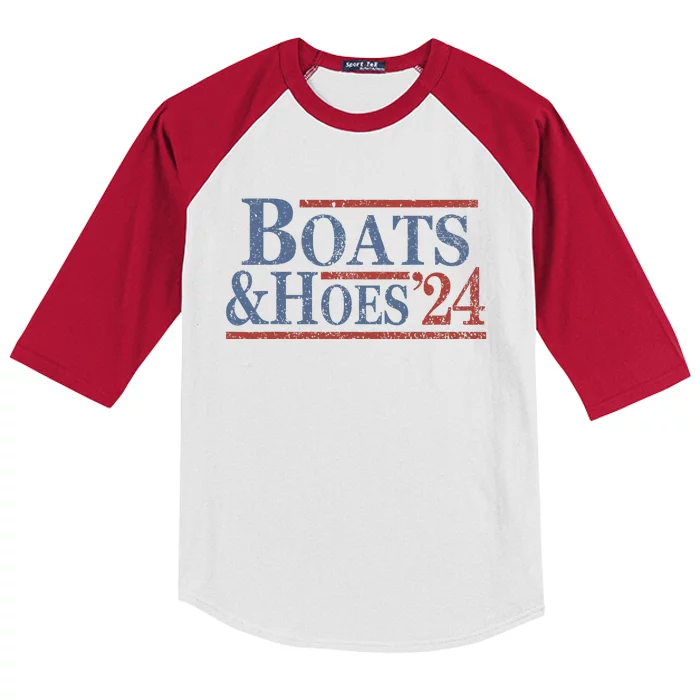 Boats And Hoes 2024 Election Kids Colorblock Raglan Jersey