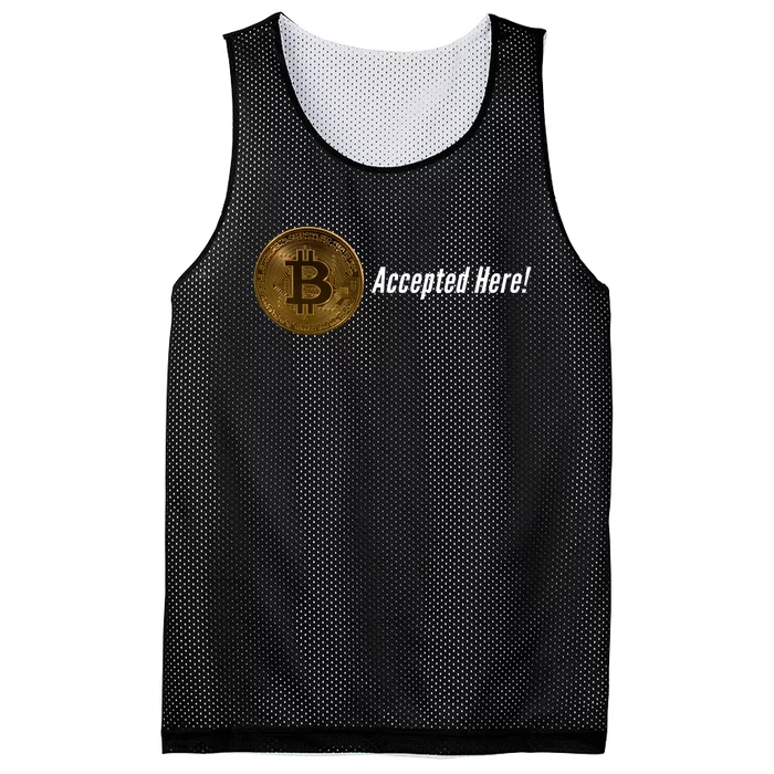 Bitcoin Accepted Here, Bitcoin To The Moon, HODL Bitcoin Crypto Mesh Reversible Basketball Jersey Tank