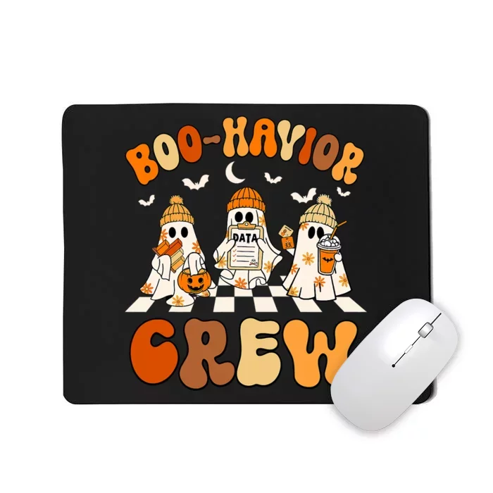 Behavior Analyst Halloween Aba Cute Ghost Boo Havior Crew Mousepad