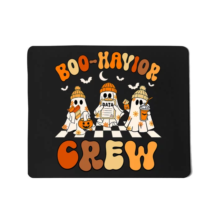 Behavior Analyst Halloween Aba Cute Ghost Boo Havior Crew Mousepad