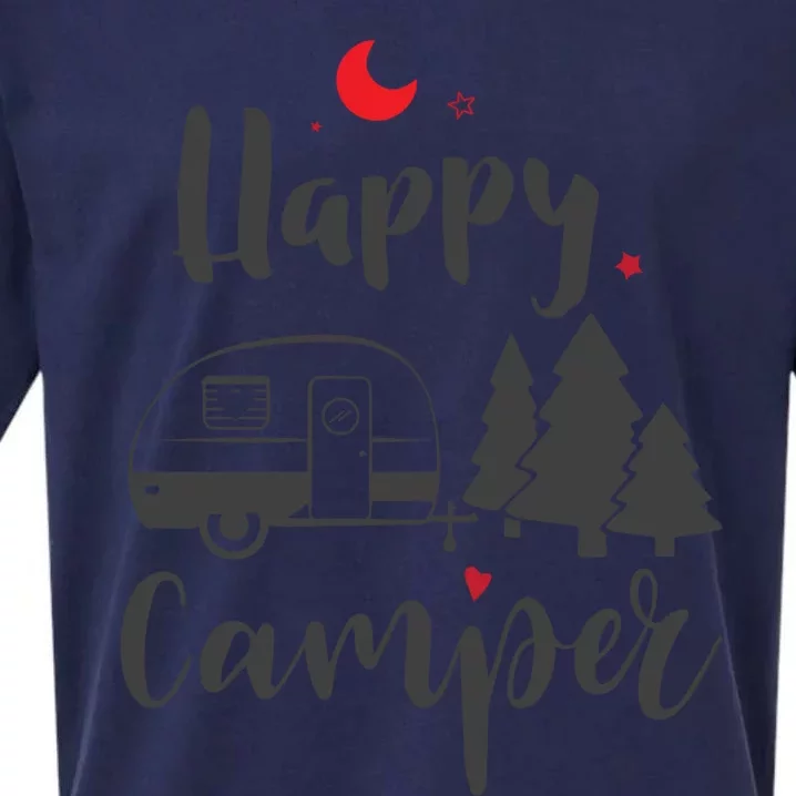 Be A Happy Camper Gift Sueded Cloud Jersey T-Shirt