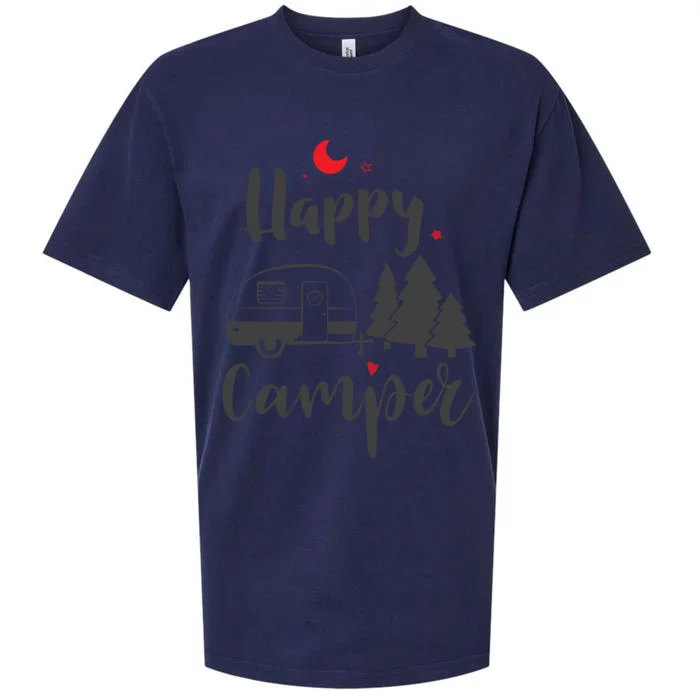 Be A Happy Camper Gift Sueded Cloud Jersey T-Shirt