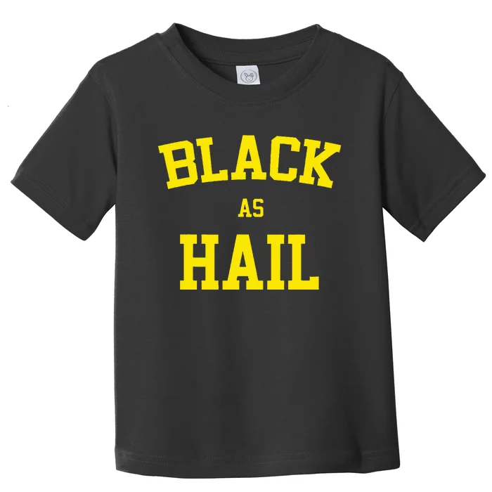 Black As Hail Michigan Toddler T-Shirt