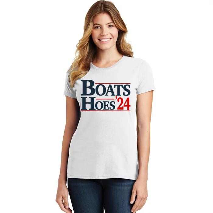 Boats and Hoes 2024 Election Funny Women's T-Shirt