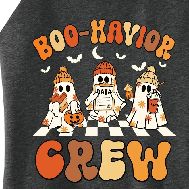 Behavior Analyst Halloween Aba Cute Ghost Boohavior Crew Women’s Perfect Tri Rocker Tank