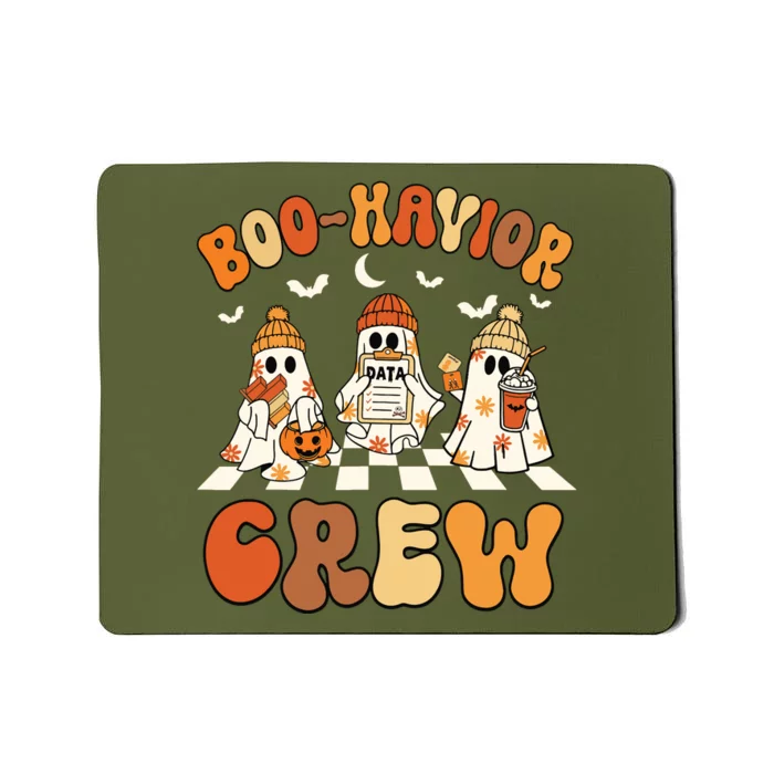 Behavior Analyst Halloween Aba Cute Ghost Boohavior Crew Mousepad