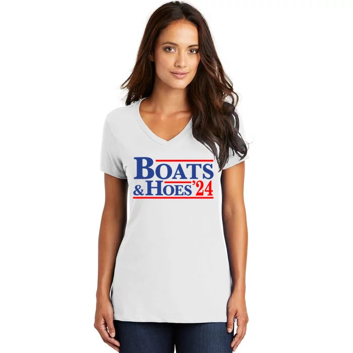 Boats And Hoes 2024 Women's V-Neck T-Shirt