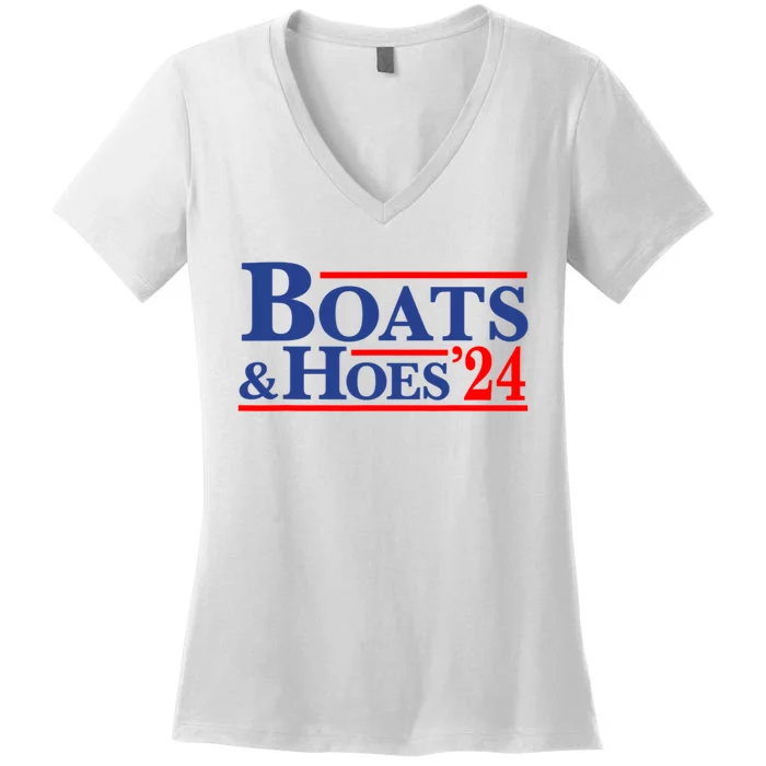 Boats And Hoes 2024 Women's V-Neck T-Shirt