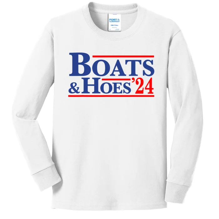 Boats And Hoes 2024 Kids Long Sleeve Shirt