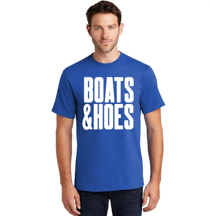 Boats And Hoes Ship Captain Summer Beach Canoe Raft Kayak Gift Tall T-Shirt