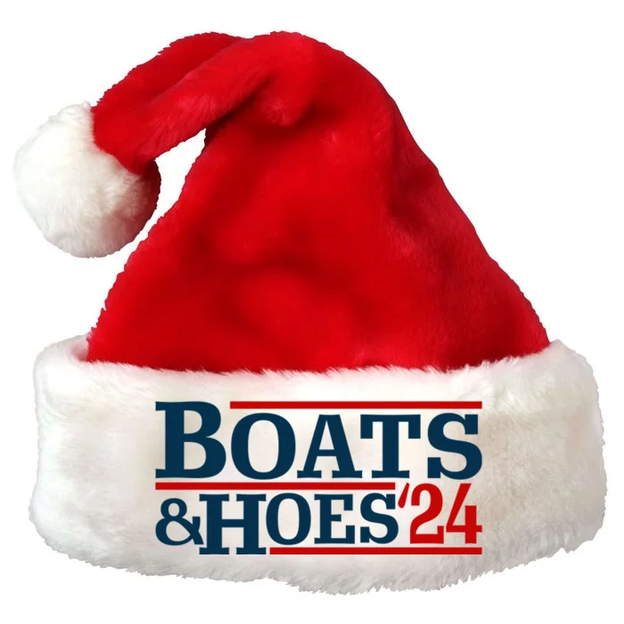 Boats And Hoes 2024 Election Funny Premium Christmas Santa Hat