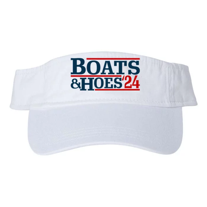 Boats And Hoes 2024 Election Funny Valucap Bio-Washed Visor