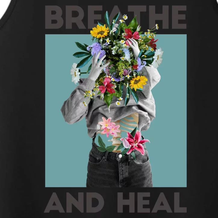 Breathe And Heal Floral Performance Tank