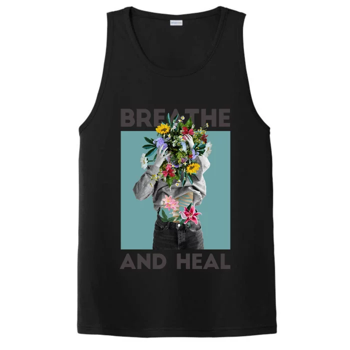 Breathe And Heal Floral Performance Tank