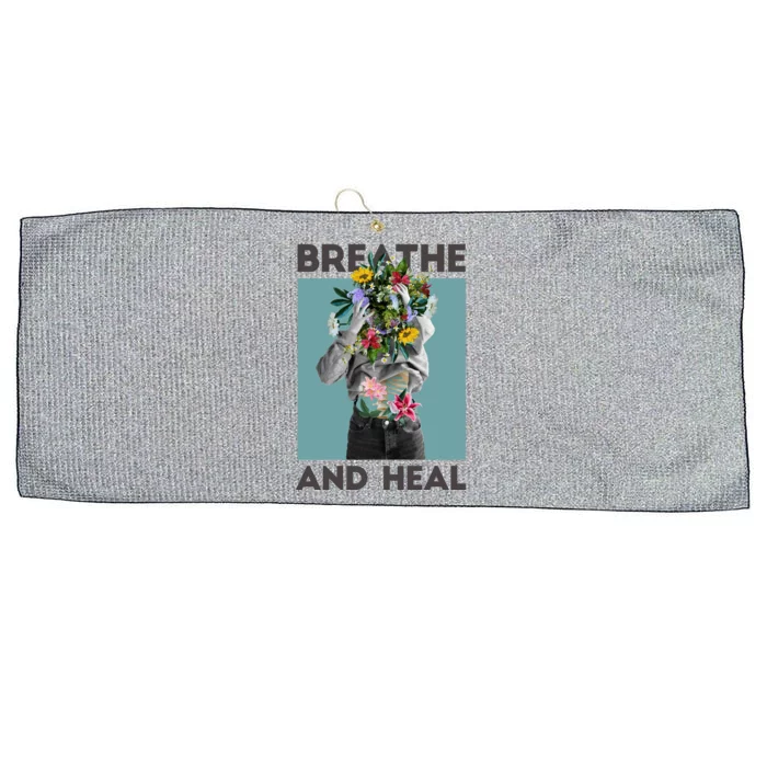 Breathe And Heal Floral Large Microfiber Waffle Golf Towel