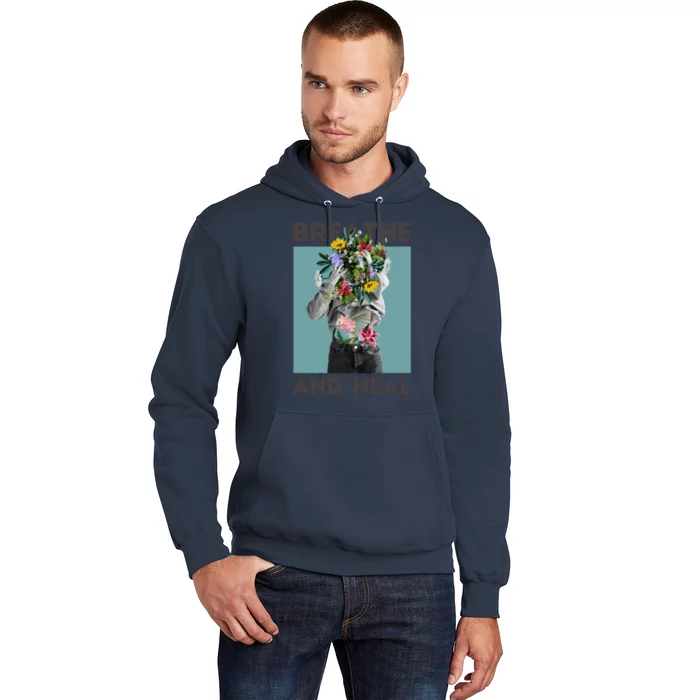 Breathe And Heal Floral Hoodie